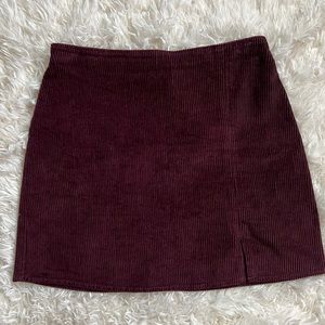 Hollister Corduroy Burgundy Skirt
